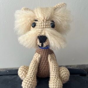 Handmade crochet sitting Yorkie
